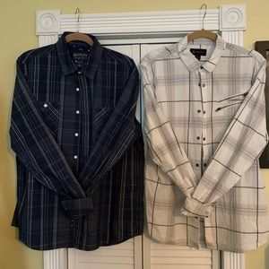 Bundle of 2 Men’s Long Sleeve Button Shirts size L